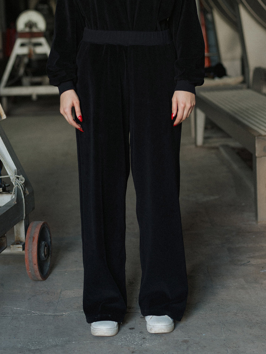 Tre Sweatpants Velour Black
