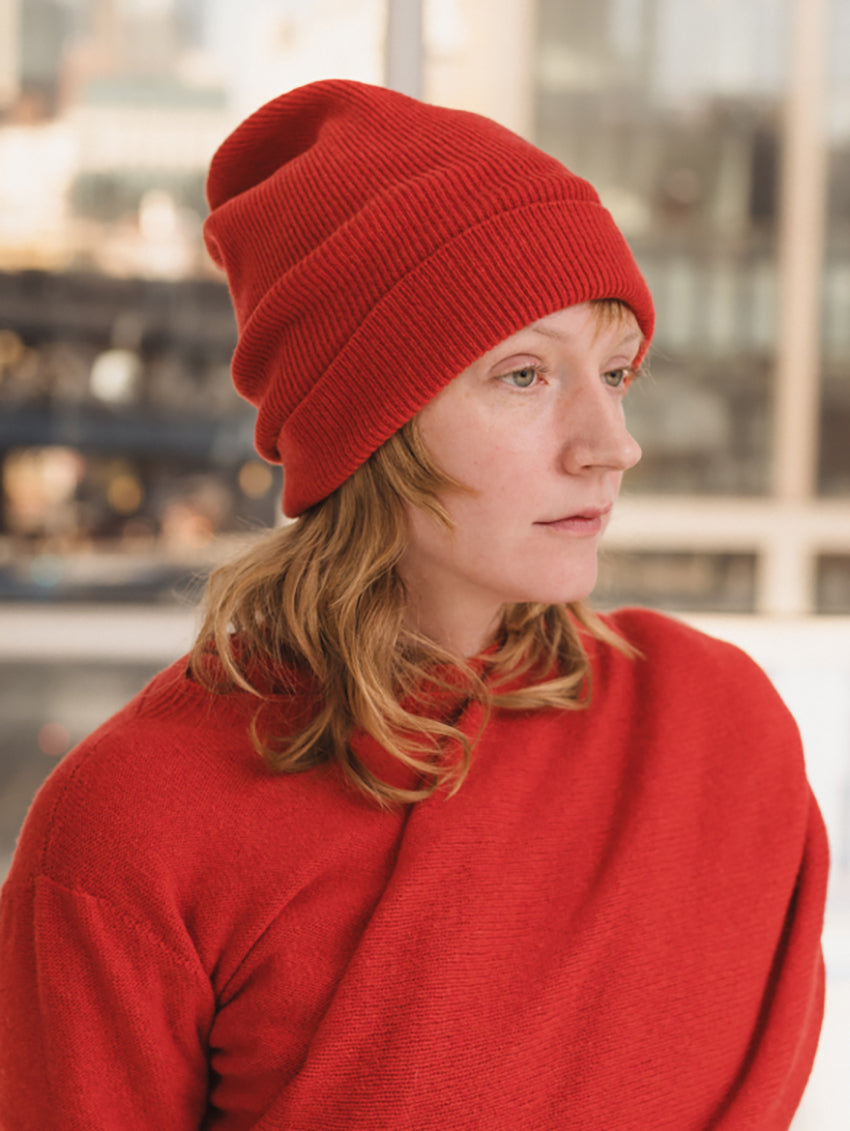 Whit Beanie Melograno Red