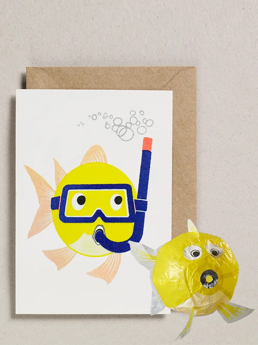 Fish Japanese Balloon Card