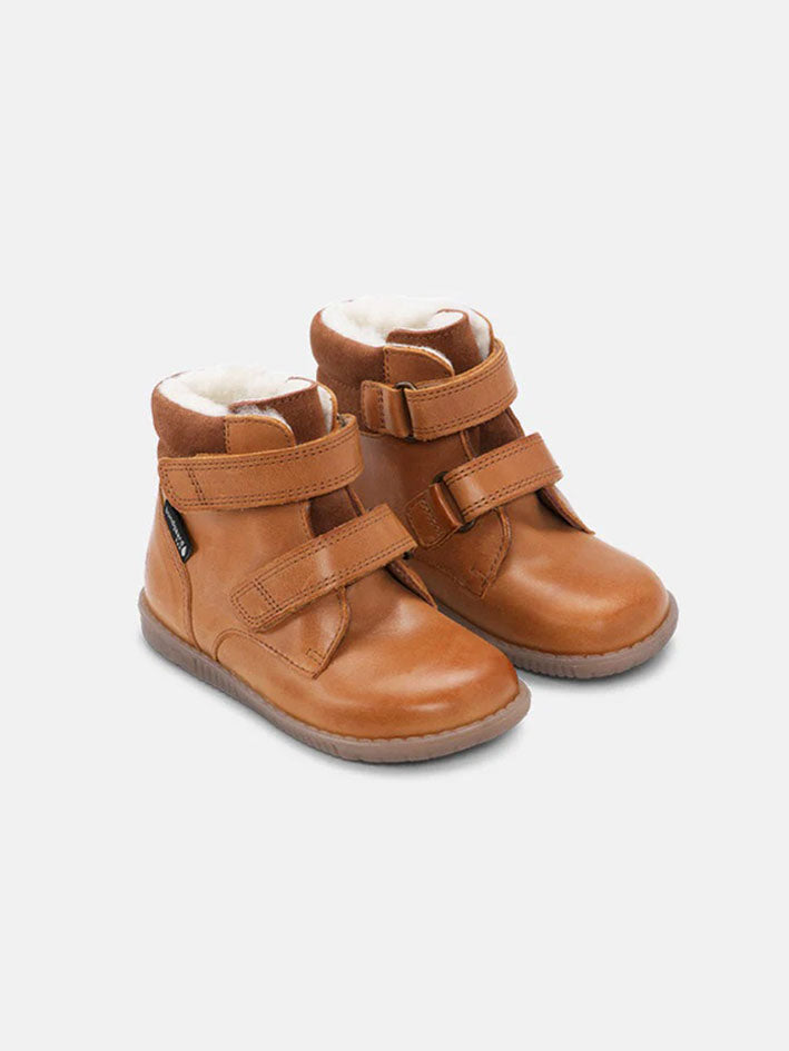 Rabbit Velcro Boot Cognac Brown