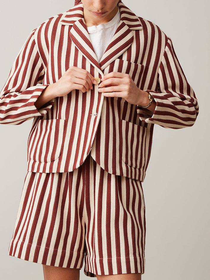 Bernay Jacket Auburn Stripe