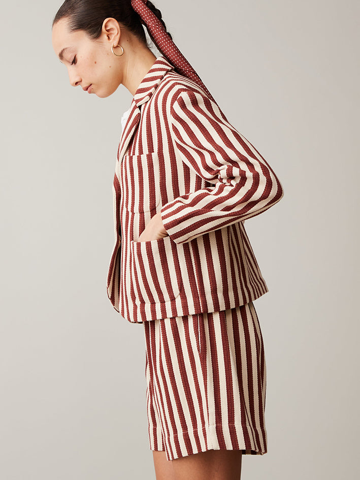 Bernay Jacket Auburn Stripe