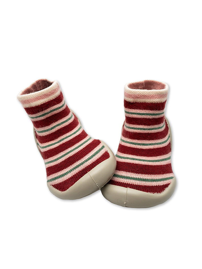 Bordeaux Stipes Sorority Slippers
