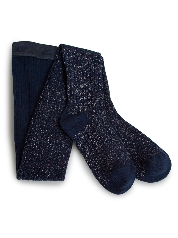 Glitter Tights Night Blue