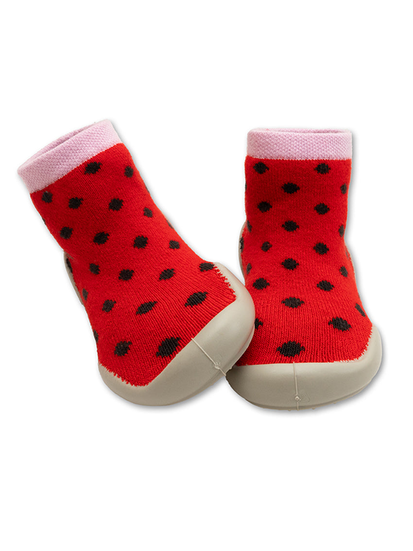 Red Black Dots Slippers