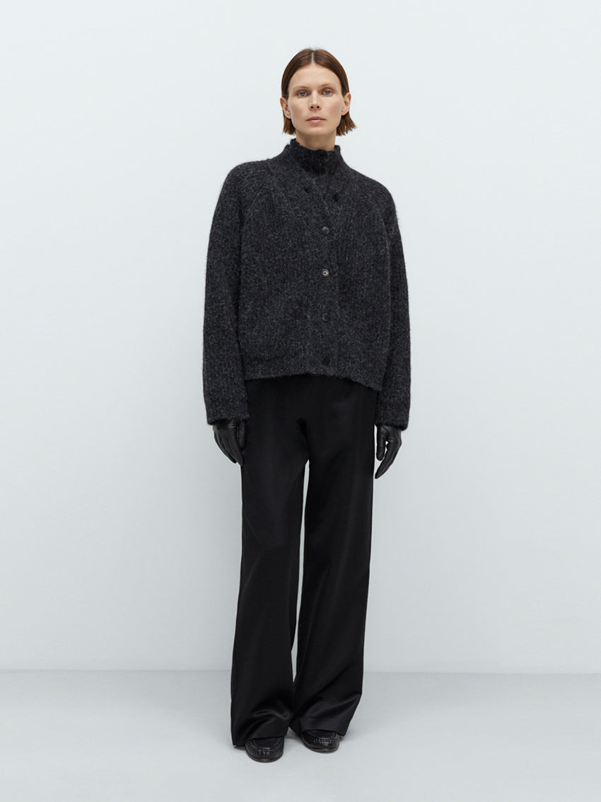 Baby Alpaca Cardigan Anthracite