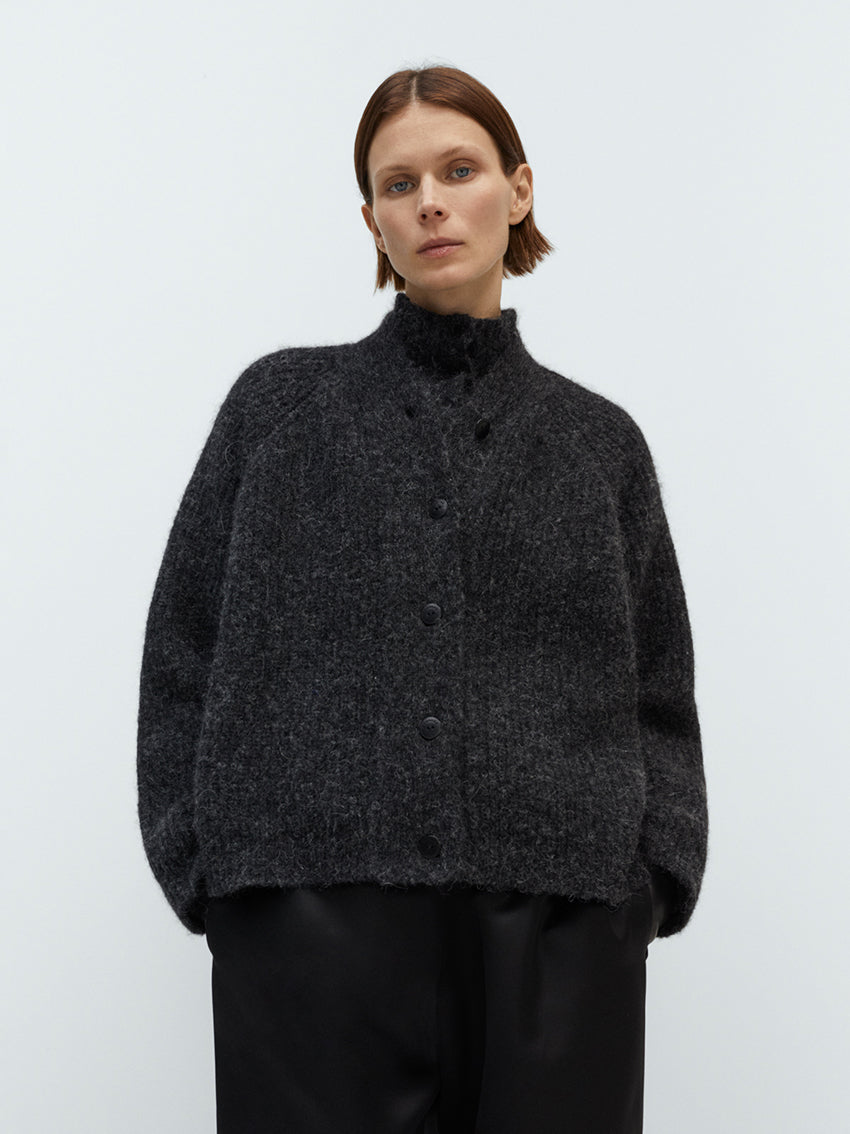 Baby Alpaca Cardigan Anthracite