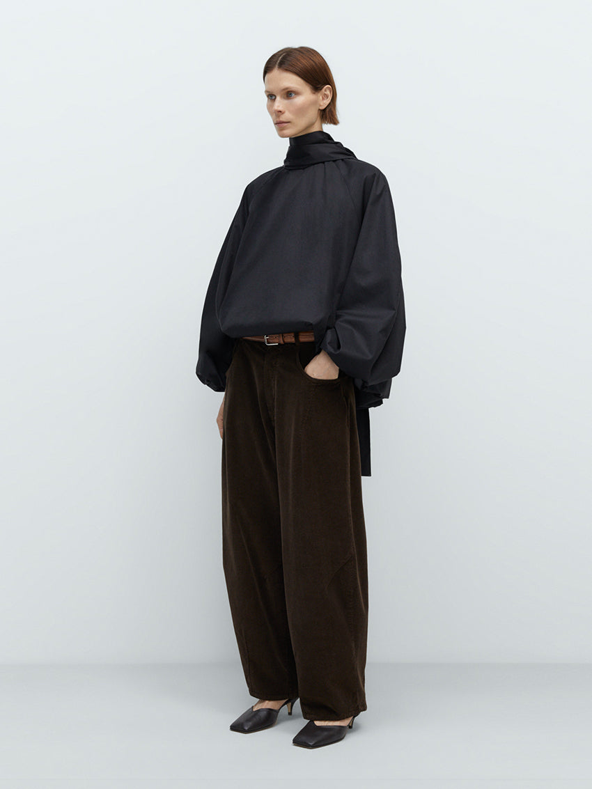 Corduroy Baggy Pants Brown