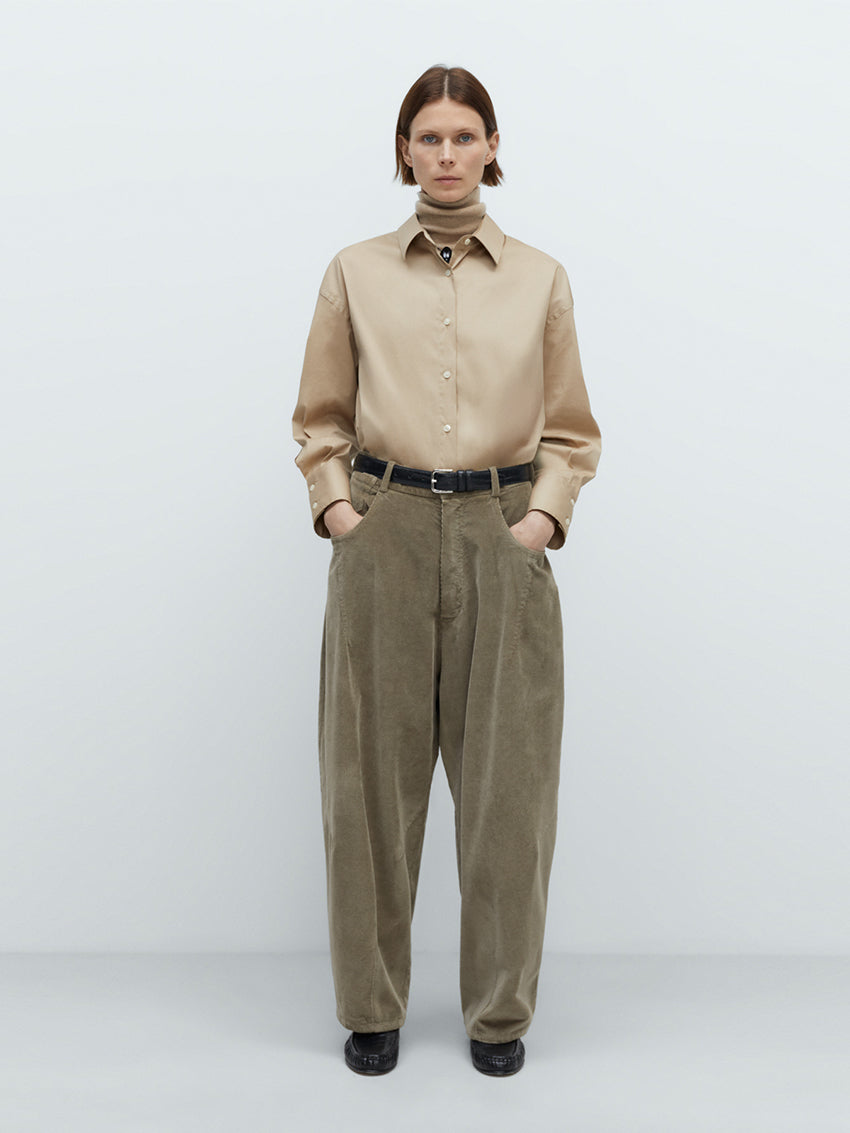 Corduroy Baggy Pants Sage
