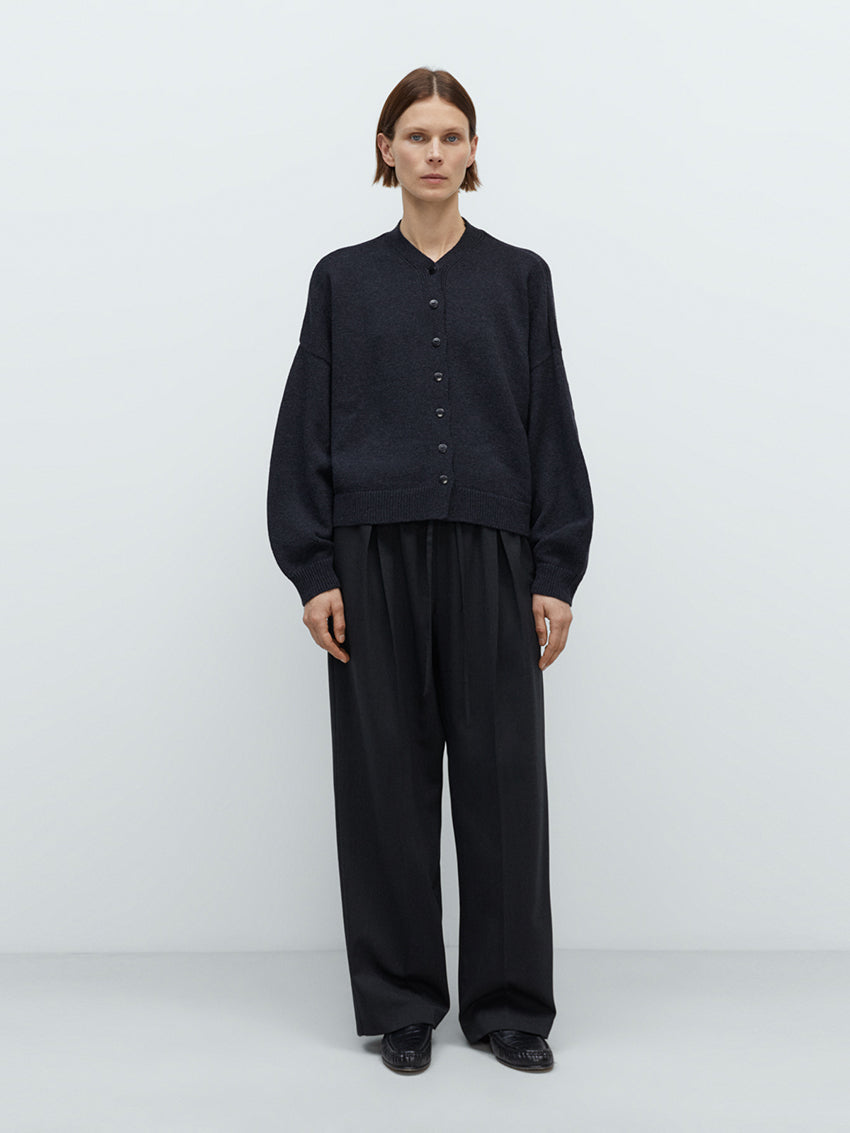 Merino Wool Cardigan Anthracite