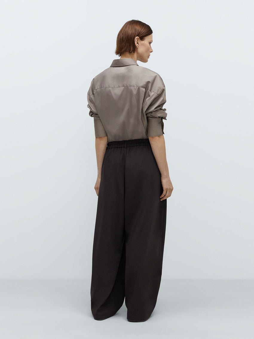 Tailoring Crossover Pants Dark Brown