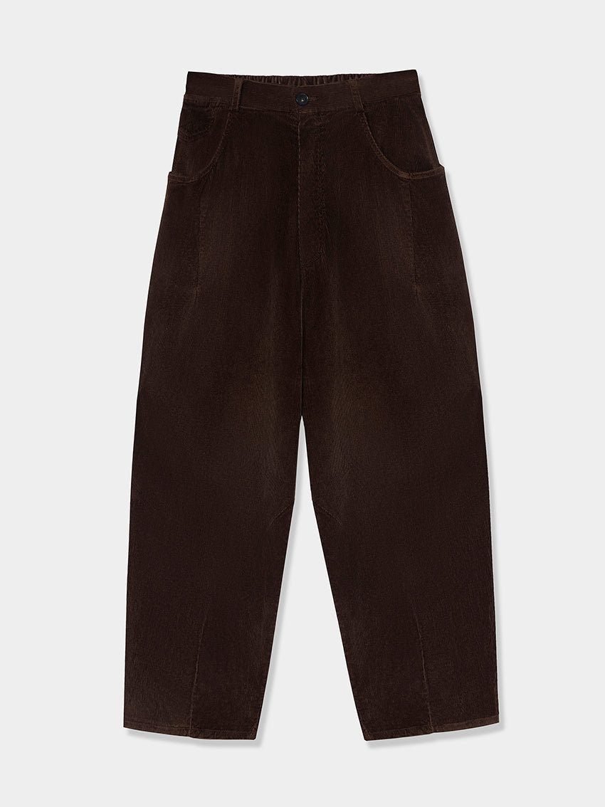 Corduroy Baggy Pants Brown