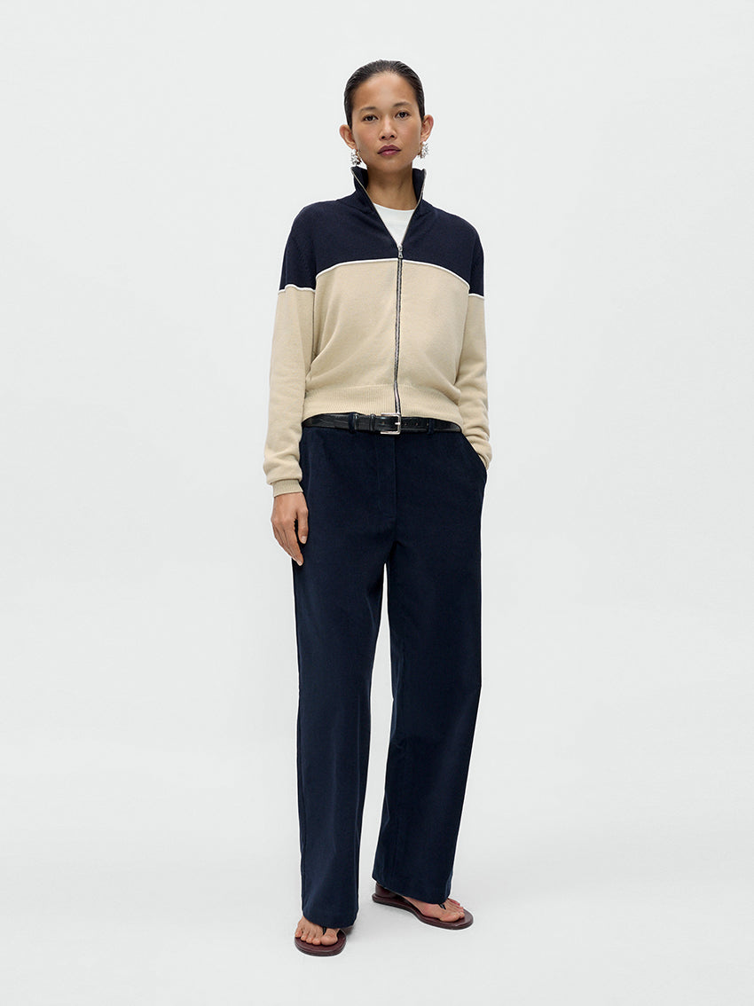 Low Rise Corduroy Pants Navy