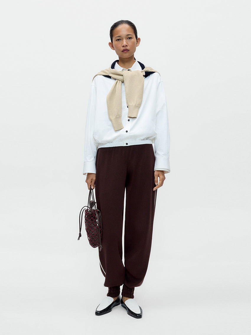 Organic Cotton Sporty Pants Brown