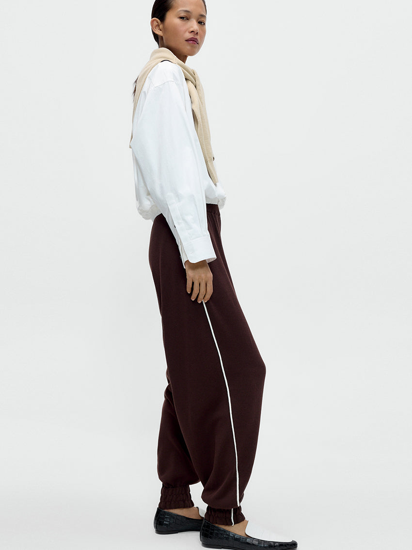 Organic Cotton Sporty Pants Brown