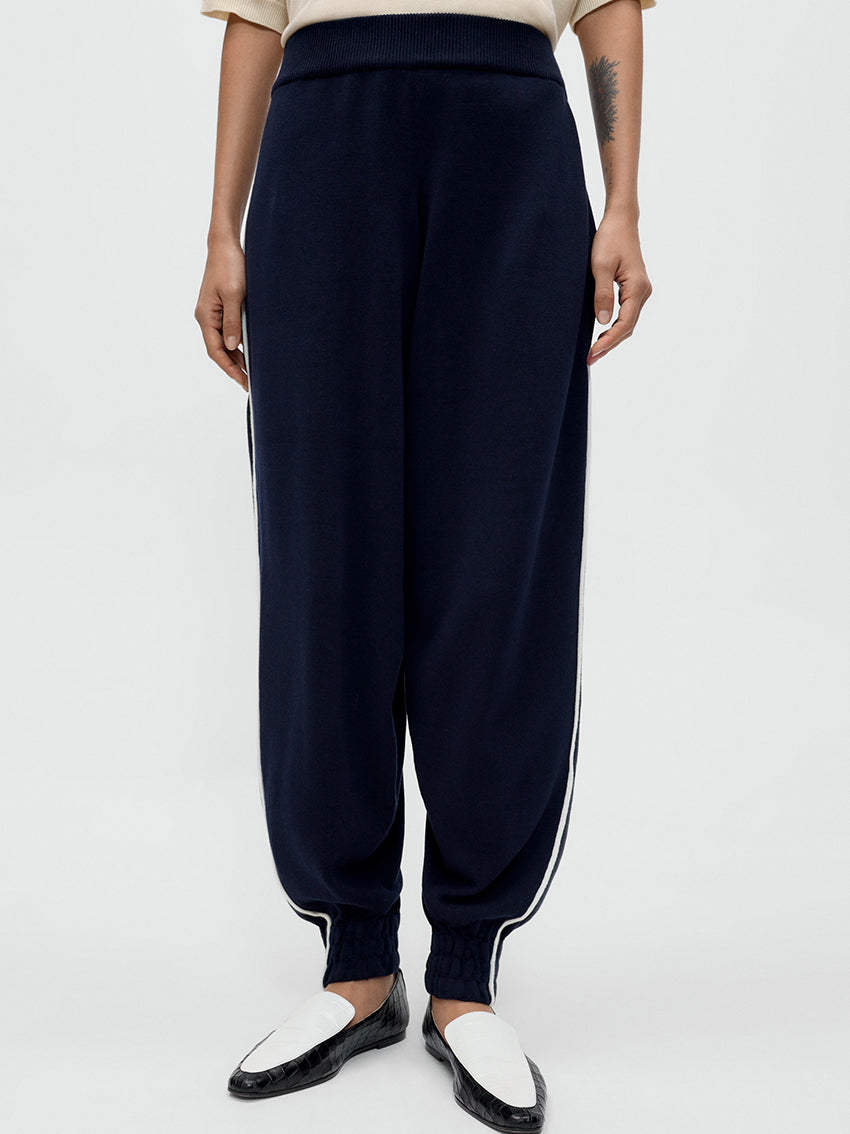 Organic Cotton Sporty Pants Navy