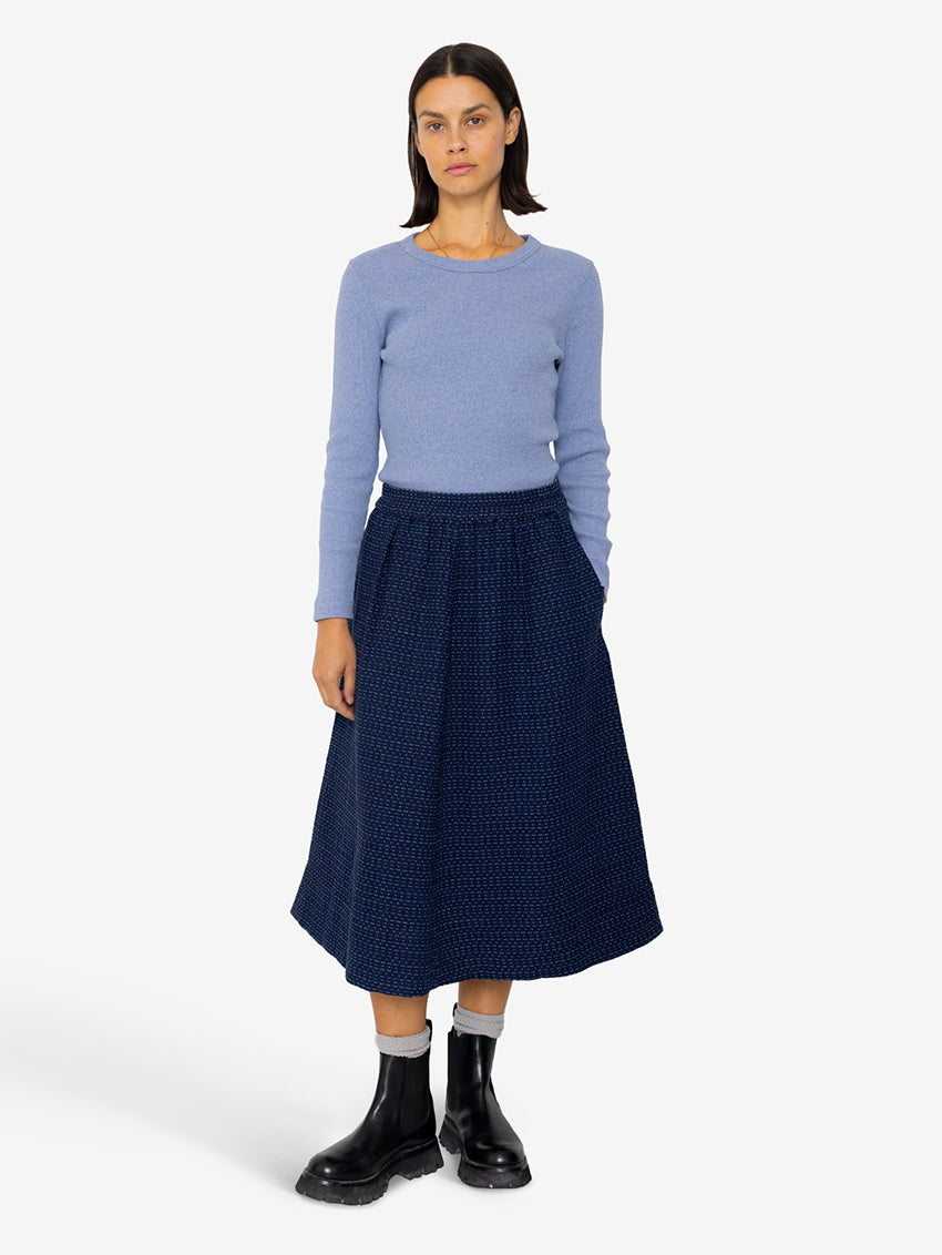 Full Seam Skirt Indigo Floatstitch