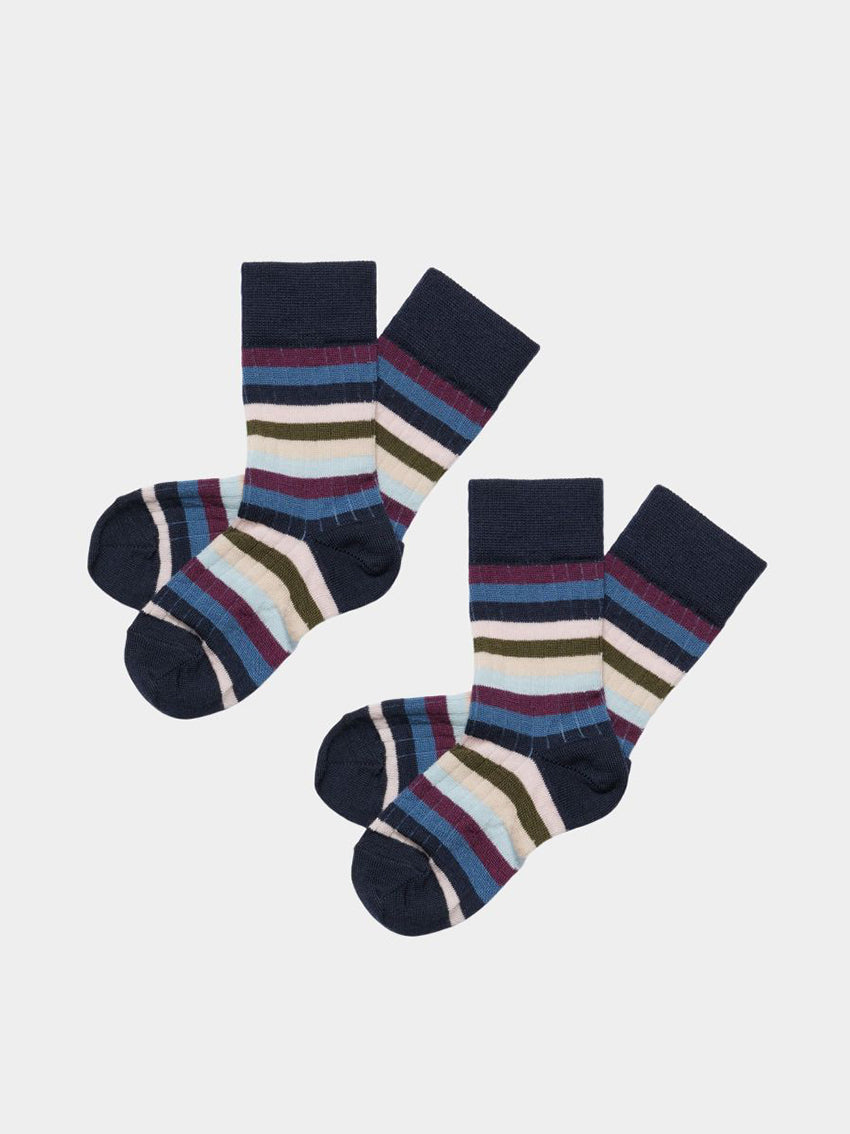 Classic Striped Socks Dark Navy/Multi Stripe