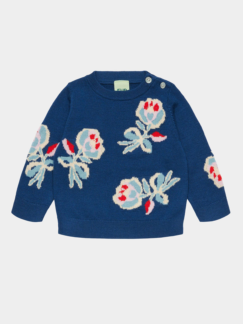 Baby Jaquard Crew Deep Indigo