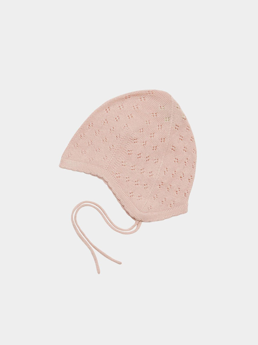 Baby Pointelle Hat Pale Rose