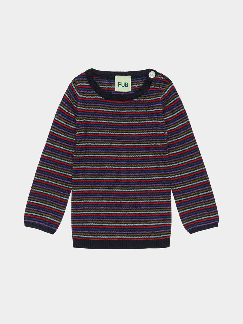 Baby Rib Blouse Multi Stripe