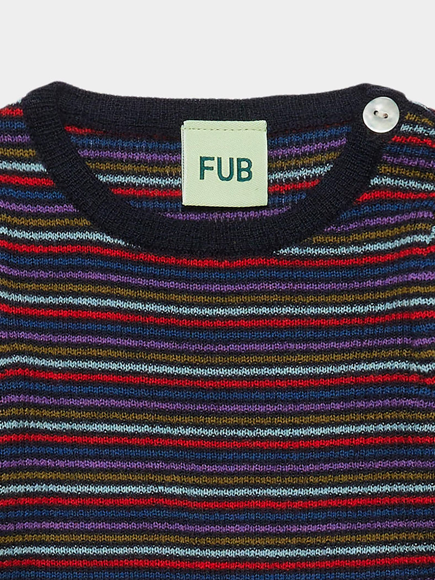 Baby Rib Blouse Multi Stripe
