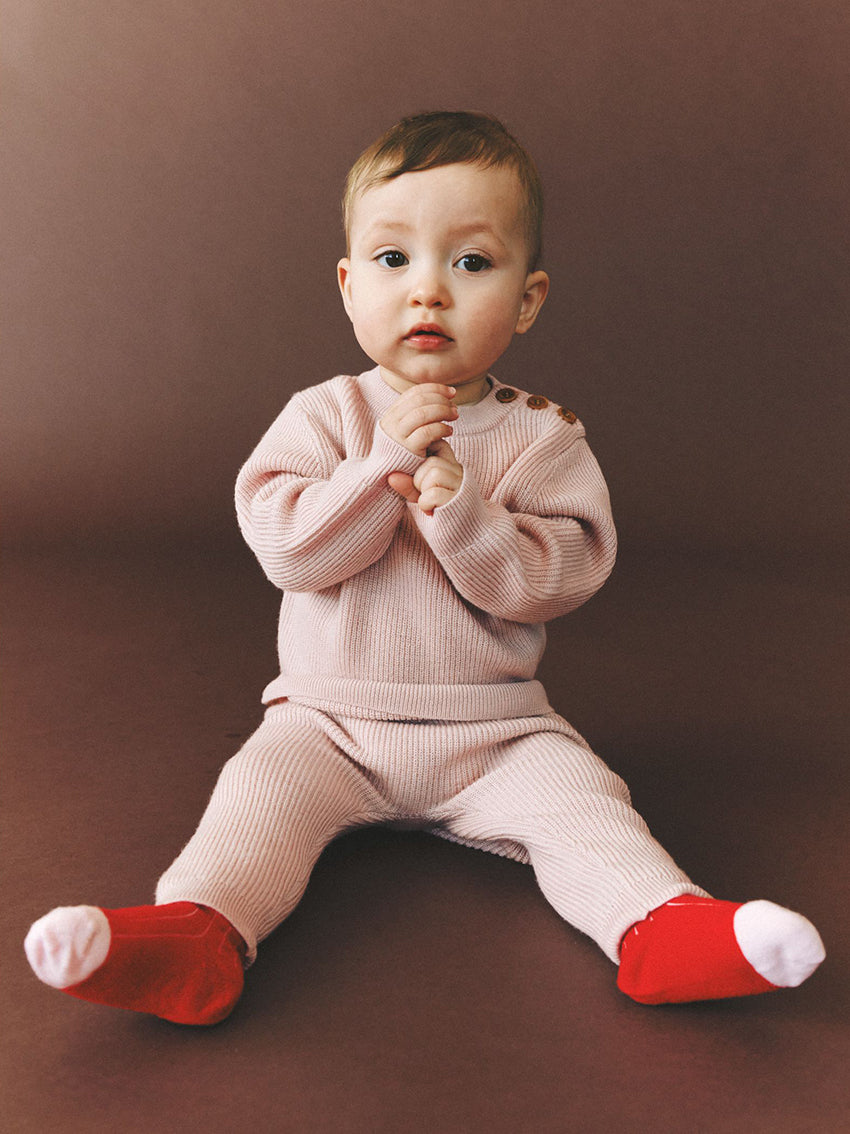Baby Rib Pants Pale Rose
