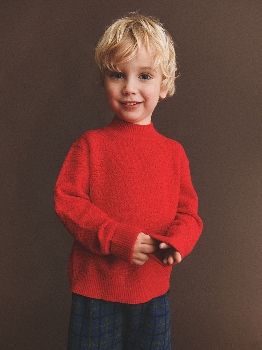 High Neck Sweater Classic Red