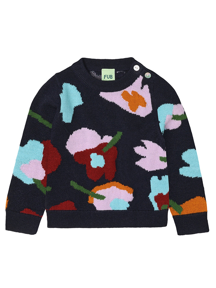 Baby Jaquard Sweater Dark Navy