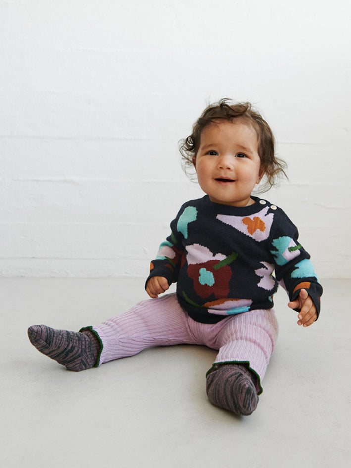 Baby Jaquard Sweater Dark Navy