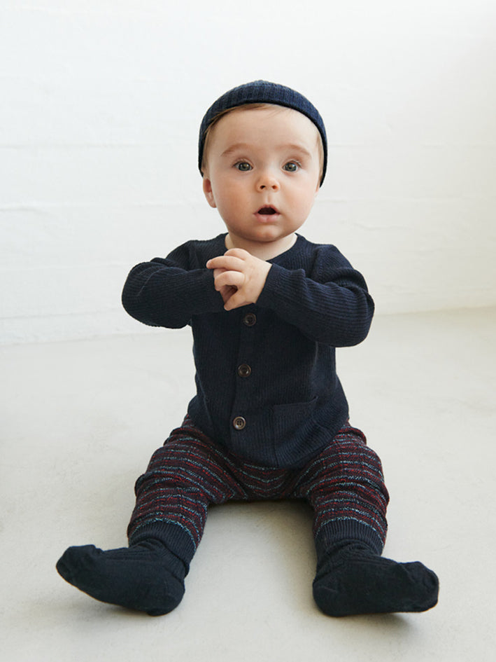 Baby Rib Pants Dark Navy Melange