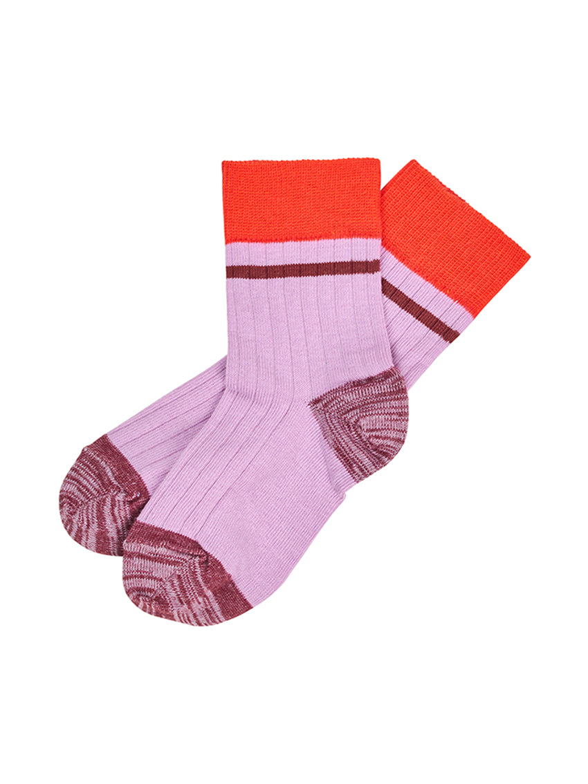 Color Block Socks Orchid