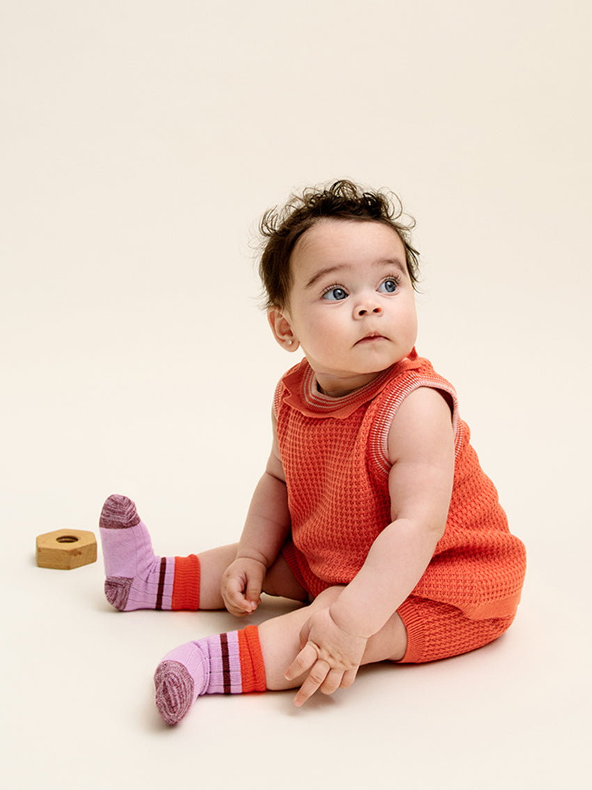 Color Block Socks Orchid