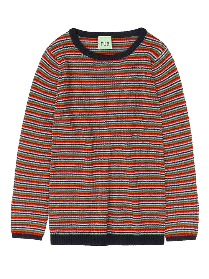 Rib Blouse Multi Stripe