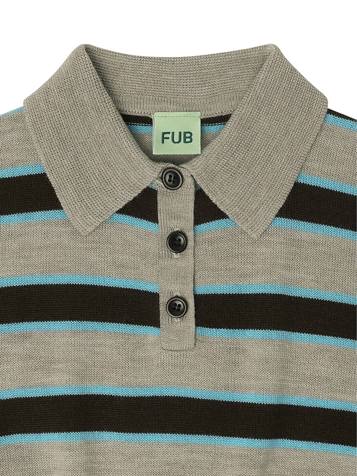 Striped Polo Oat Melange