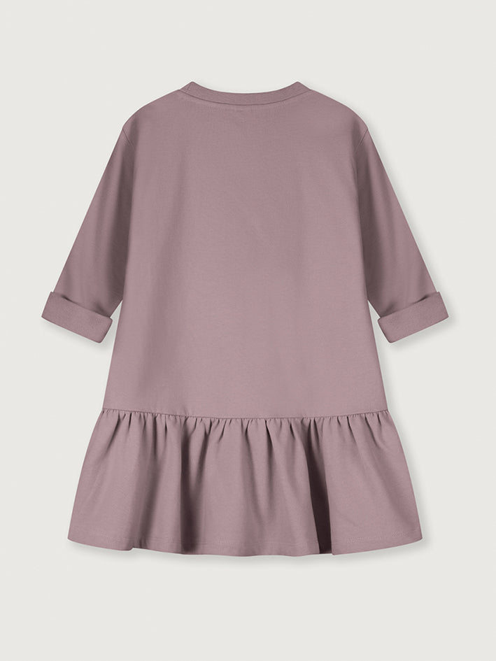 Long Sleeve Frill Dress Berry