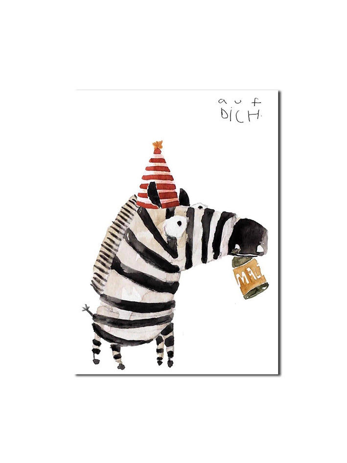 Postcard Zebra Auf Dich