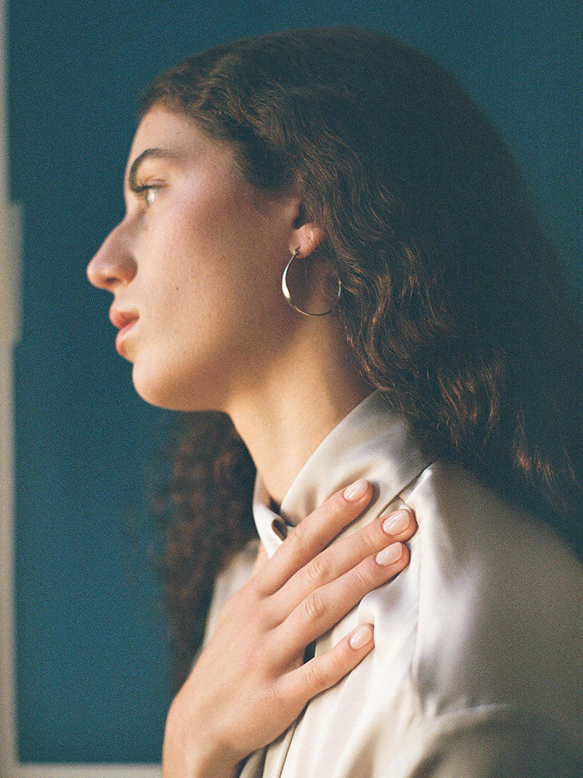 Irregular Silver Hoops