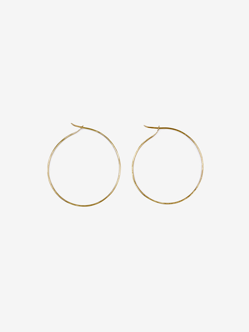 18K Gold Medium Hoops