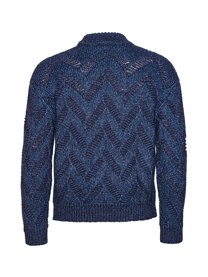 Flat Knitted Sweater Navy
