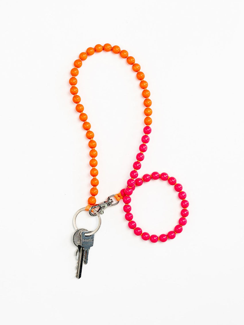 Pearl Keychain Long Neon Duo