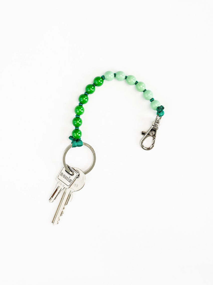 Pearl Keychain Short Green Duo