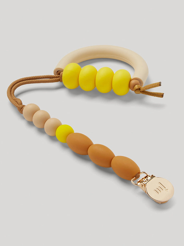 Honey Arch Ring Teether & Clip Set