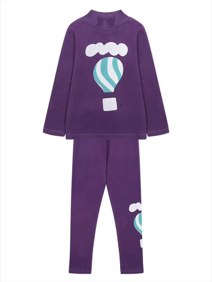 Airballon Fleece Set Purple