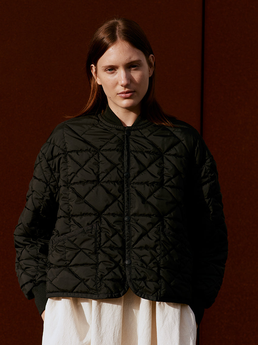 Washed Bomber Jacket Sable Black
