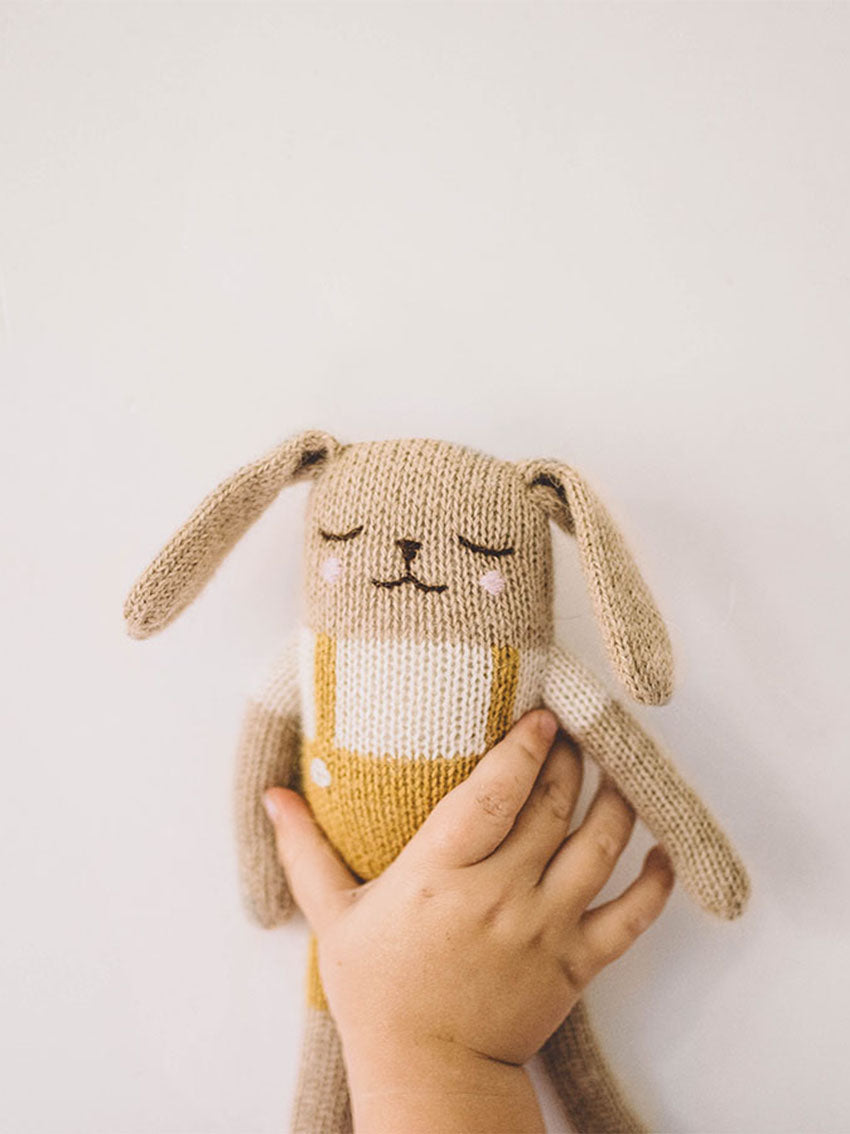 Bunny Soft Toy Mustard Overalls