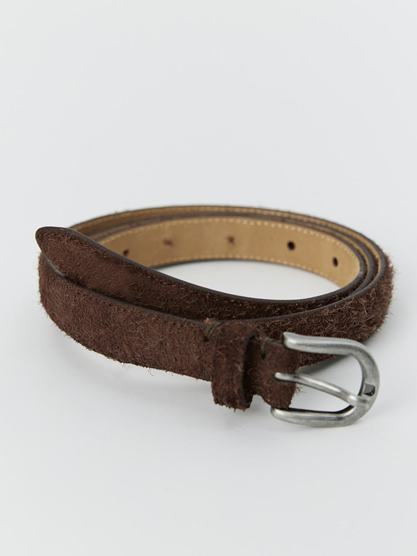 Purpose Belt Brown Fuzzy Suede