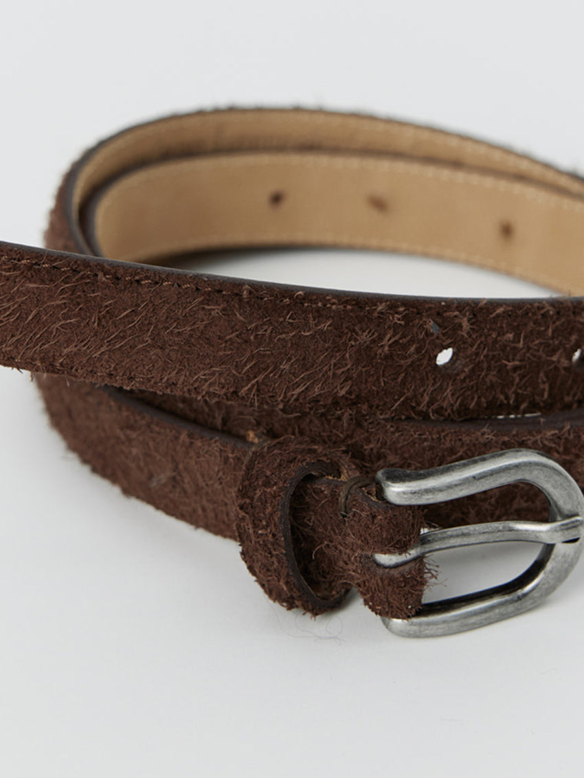 Purpose Belt Brown Fuzzy Suede