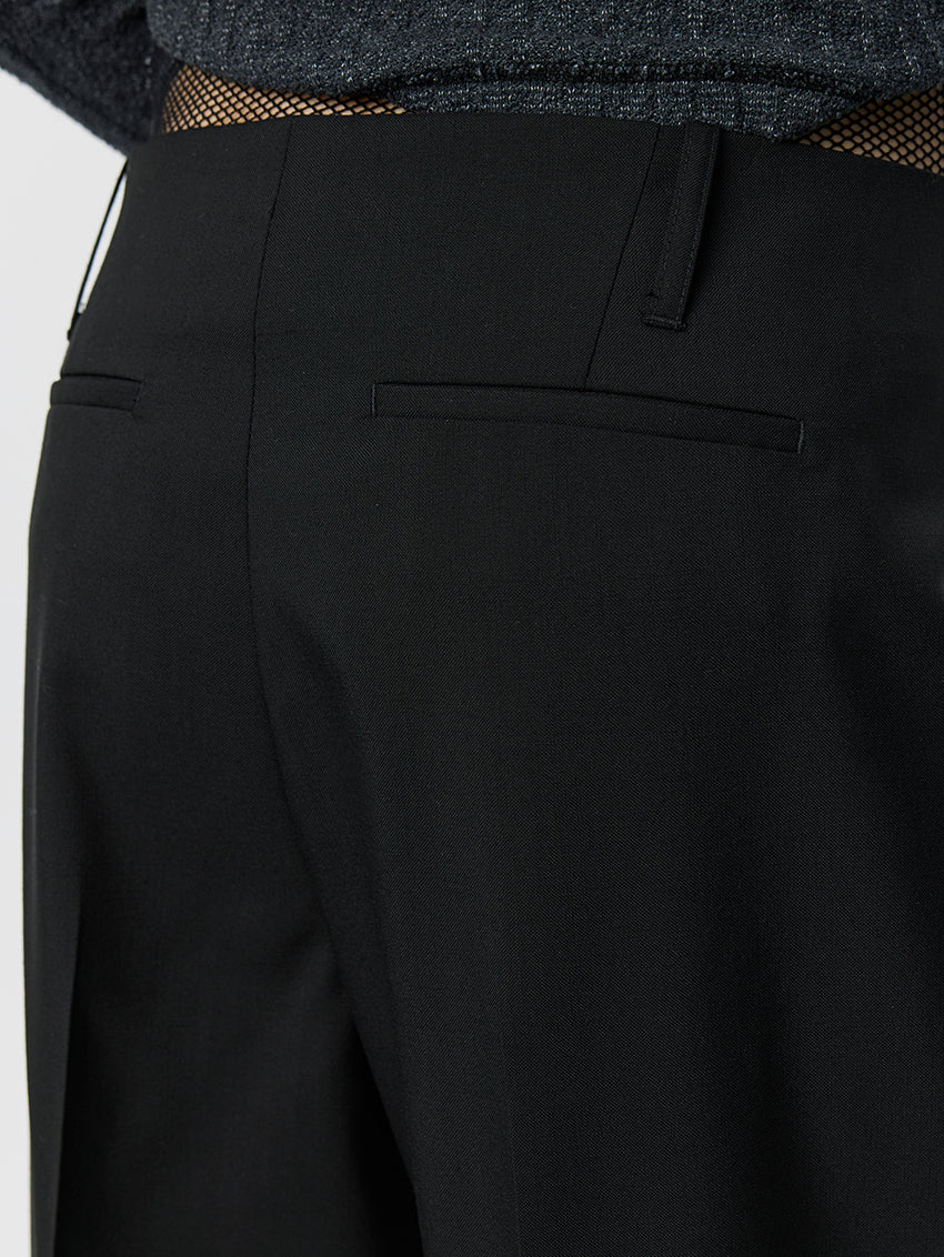 New Taper Trousers Black Dry Wool