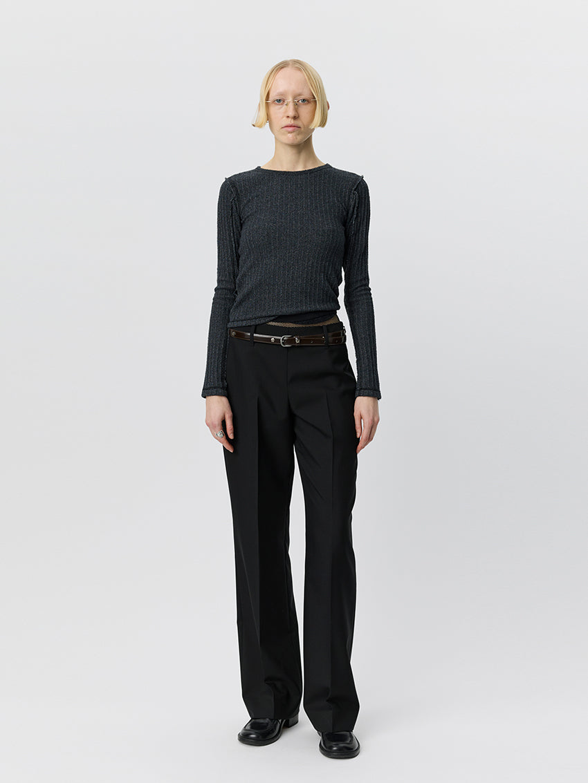 New Taper Trousers Black Dry Wool